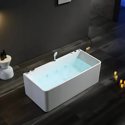 Vrijstaand Massagebad – Lorenzo – Glans Wit – 170x80x58 cm