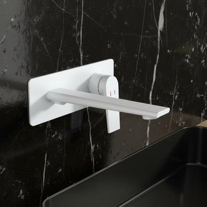 Inbouw wastafelkraan Diego  – Matte white - 22,5 × 11 × 20 cm