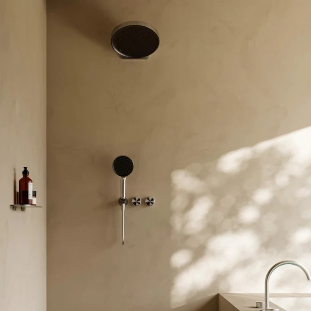 Regendouchekop Sorrento - Met wandbevestiging - Matte black - 300mm