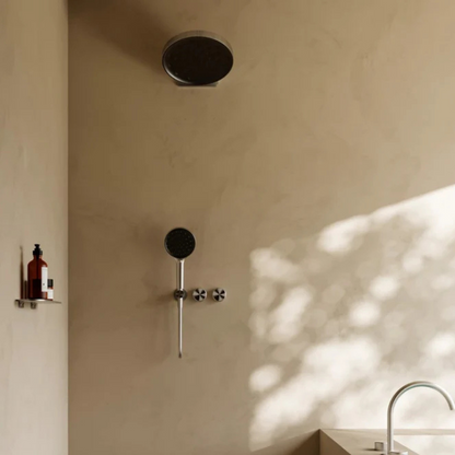 Regendouchekop Sorrento - Met wandbevestiging - Matte black - 300mm