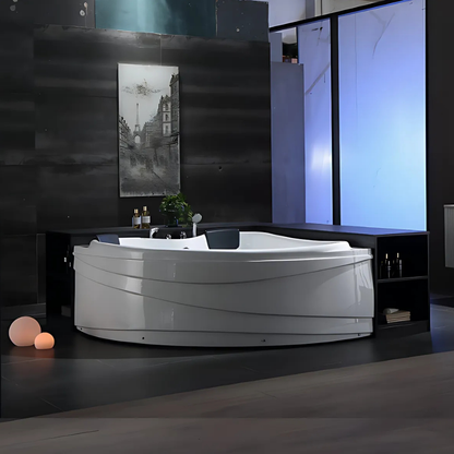 Hoekbad Massagebad – Paris – Glans Wit – 150x150x67 cm