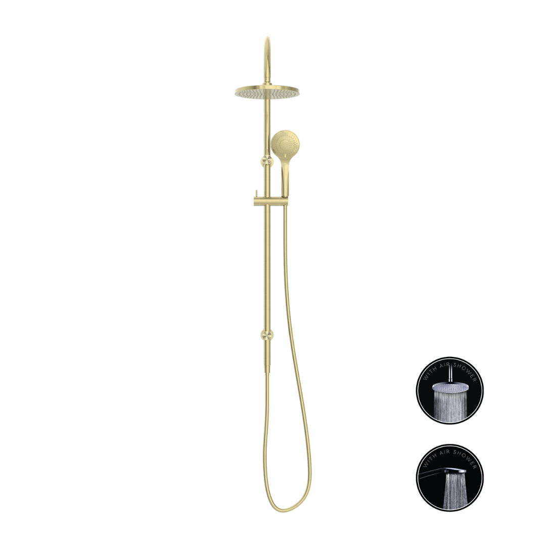Regendoucheset Valencia – Brushed Gold - Air shower - Met inbouwmengkraan