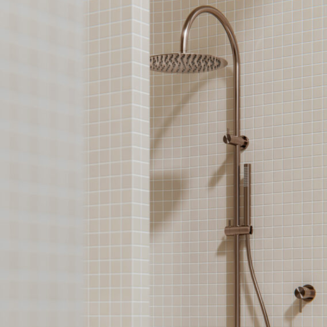 Regendoucheset Capri – Brushed gold - Met inbouwmengkraan