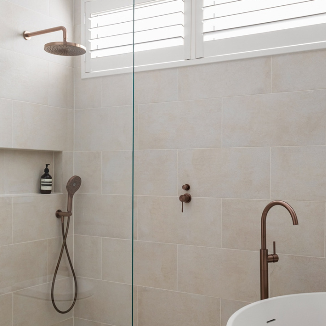 Gebogen wandarm Valencia - Brushed bronze - 337,5 mm