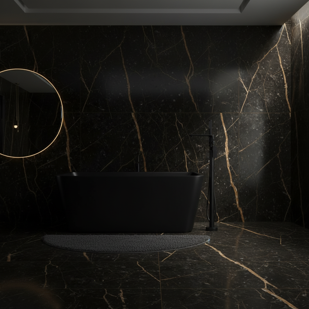 Vrijstaande badkraan Emilia - Matte black - 88 × 22 × 16 cm