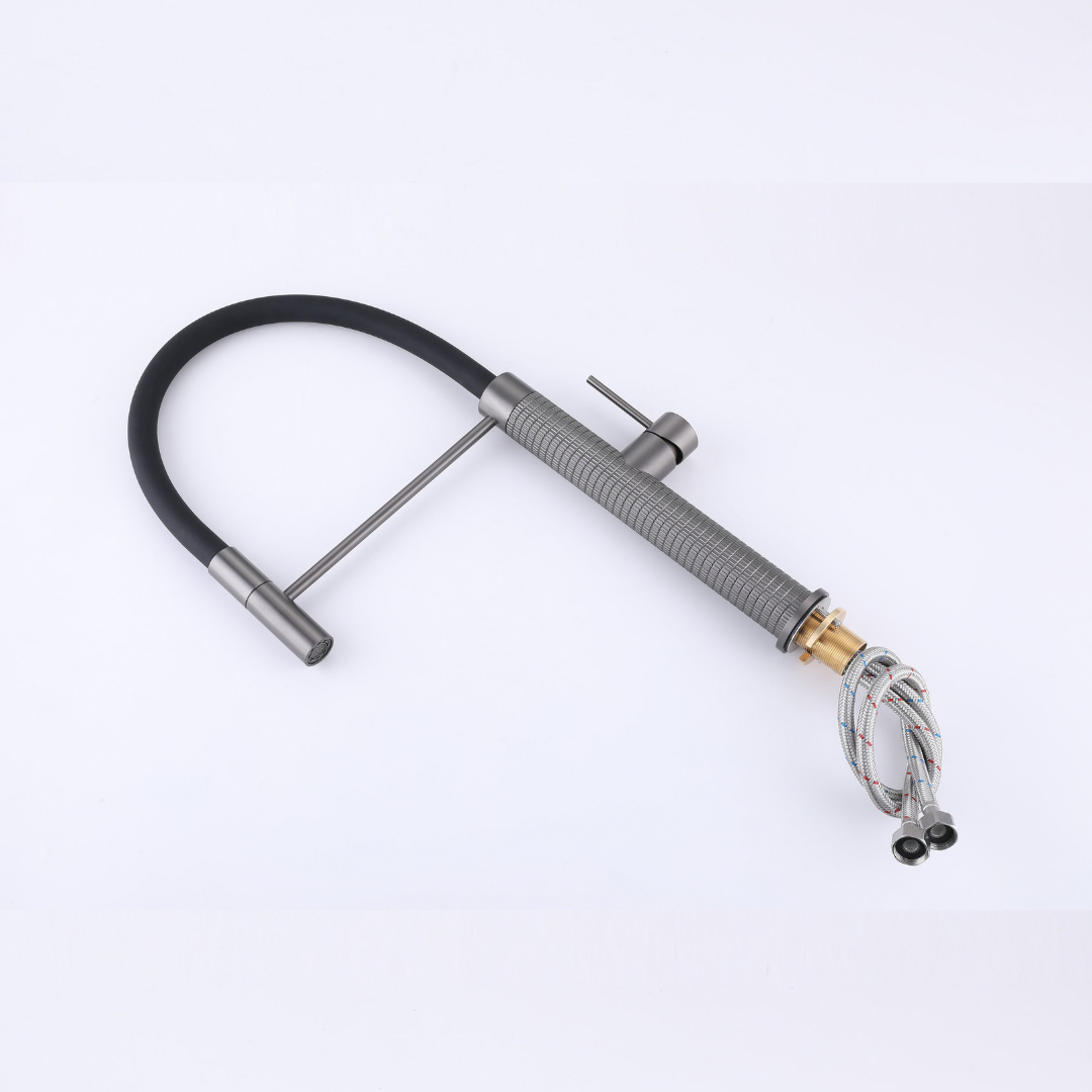 Semi-professionele Keukenkraan Angelica – Uittrekbare Uitloop – Gunmetal Grey - 52.9 × 24.9 × 5.5 cm