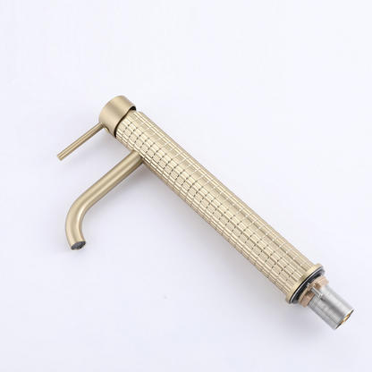 Hoge wastafelkraan Angelica - Brushed gold - 30,5 × 5,5 × 19 cm