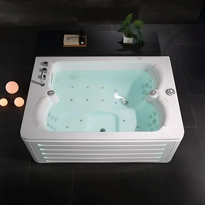 Opbouw Massagebad – Miami – Glans Wit – 192x130x75 cm