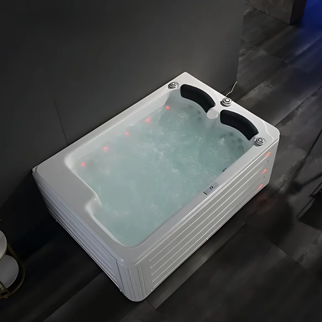 Opbouw Massagebad – Hamilton – Glans Wit – 192x130x75 cm