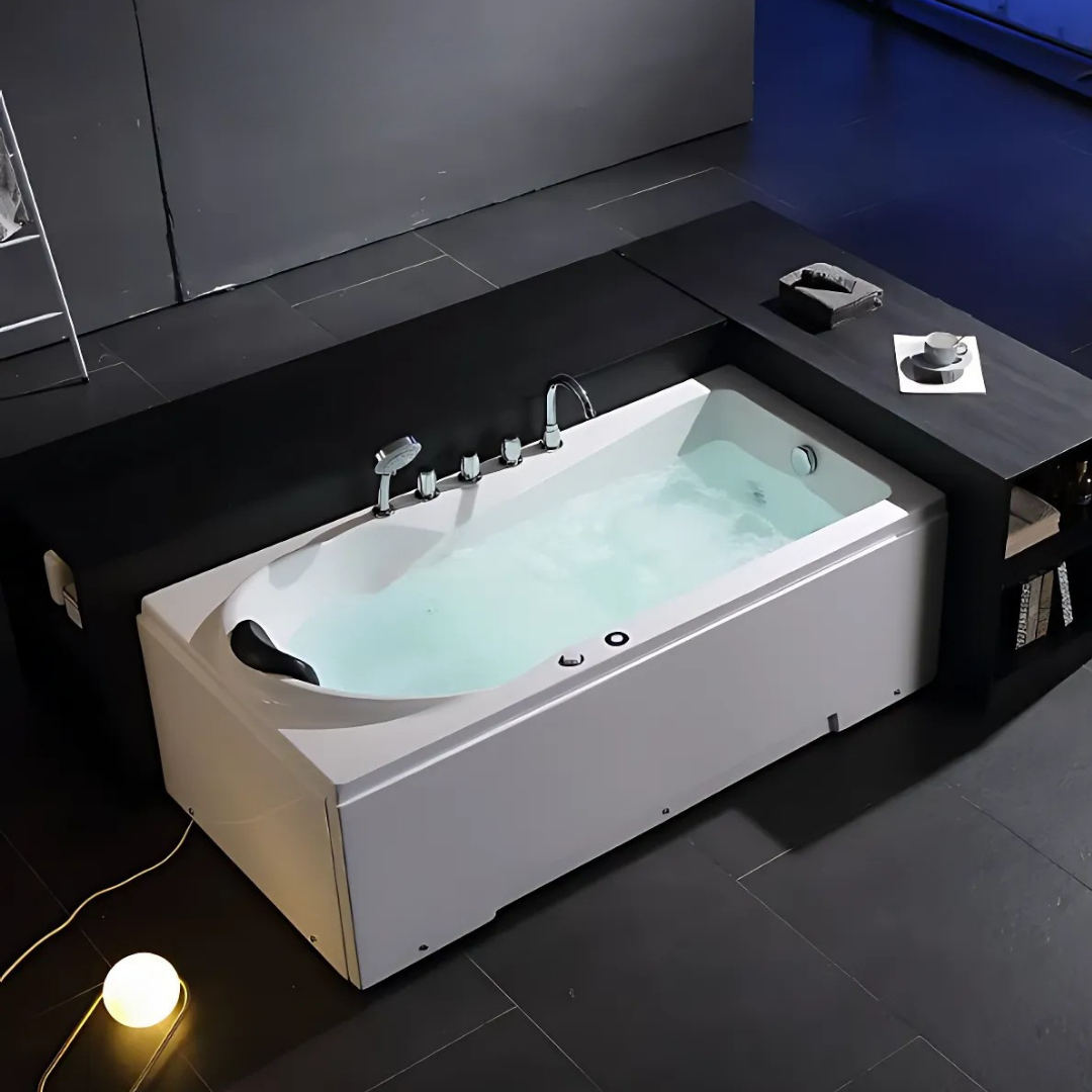 Opbouw Massagebad – Portofino – Glans Wit – 170x82x63 cm