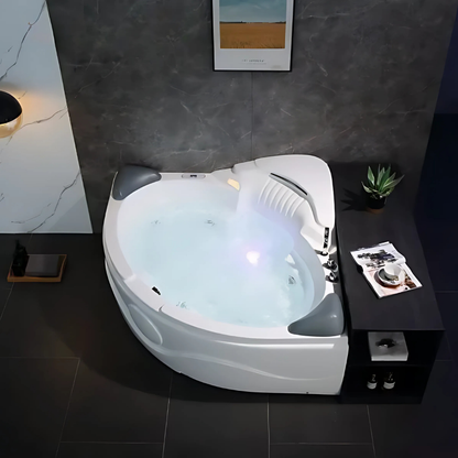 Hoekbad Massagebad – Bellavista – Glans Wit – 154x154x80 cm