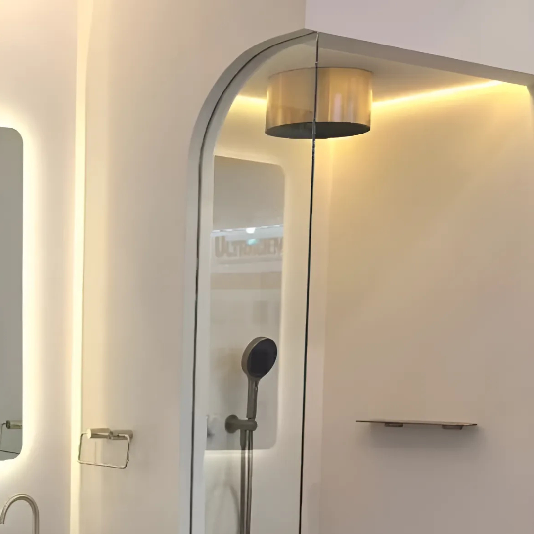 Regendouchekop Sorrento – Met plafondbevestiging - Brushed gold - 295mm