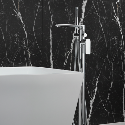 Vrijstaande badkraan Emilia - Chrome - 88 × 22 × 16 cm