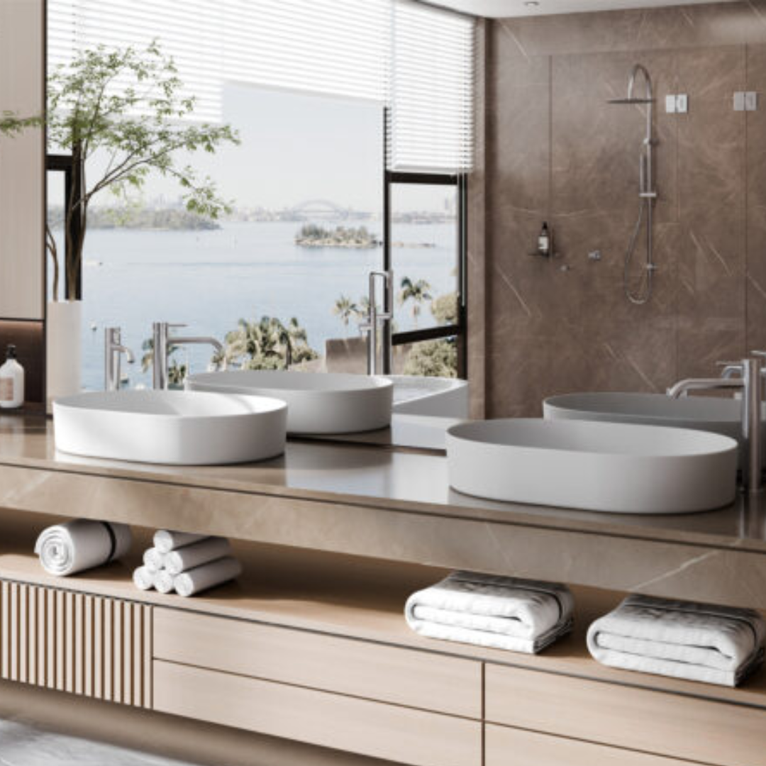 Hoge wastafelkraan Capri - 1-Gats - Brushed bronze