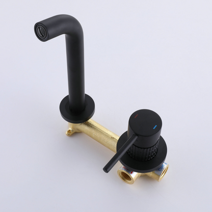 Inbouw wastafelkraan Angelica - Matte black - 23 × 20.5 × 10 cm