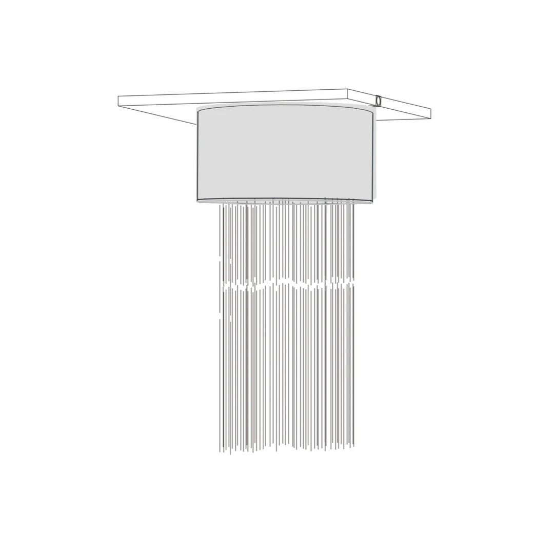 Regendouchekop Sorrento – Met plafondbevestiging - Brushed gold - 295mm