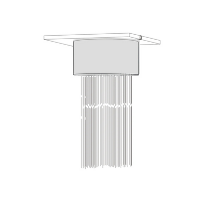 Regendouchekop Sorrento – Met plafondbevestiging - Brushed gold - 295mm