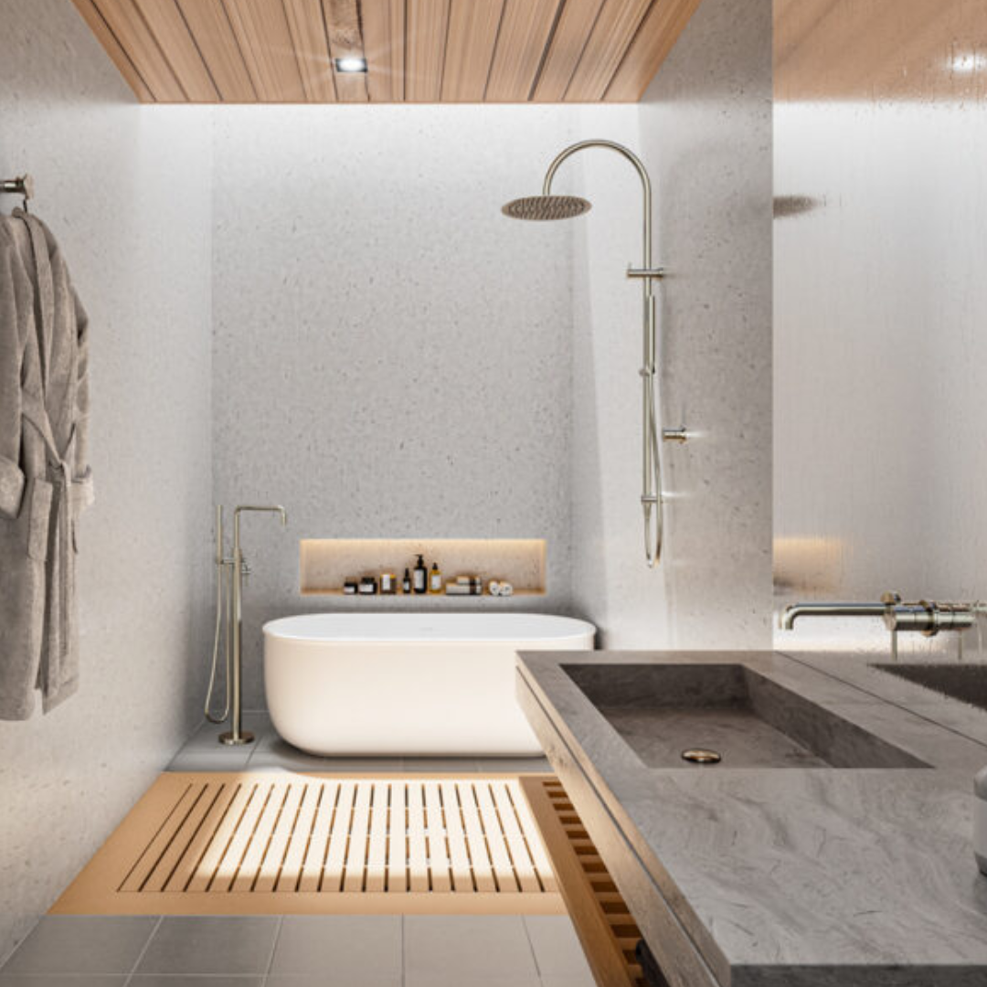 Regendoucheset Capri – Brushed nickel - Met inbouwmengkraan