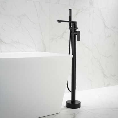 Vrijstaande badkraan Emilia - Matte black - 88 × 22 × 16 cm