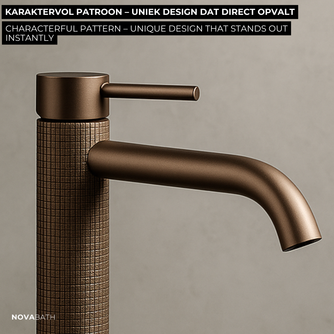 Opbouw wastafelkraan Angelica - Brushed rose gold - 15.9 × 12.2 × 5.5 cm