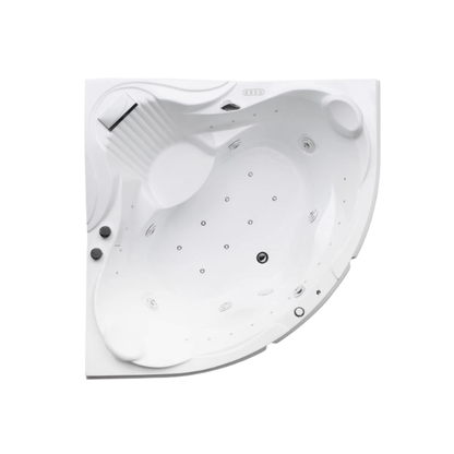 Hoekbad Massagebad – Montecarlo – Glans Wit – 155x155x72 cm