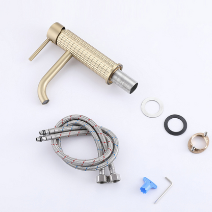 Opbouw wastafelkraan Angelica - Brushed gold - 15.9 × 12.2 × 5.5 cm