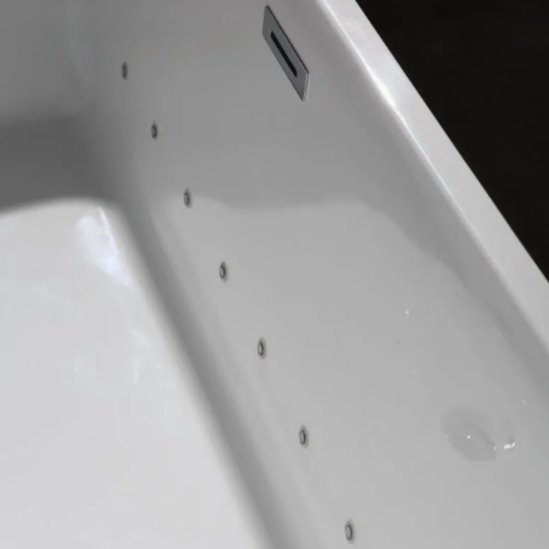 Vrijstaand Massagebad – Lorenzo – Glans Wit – 170x80x58 cm