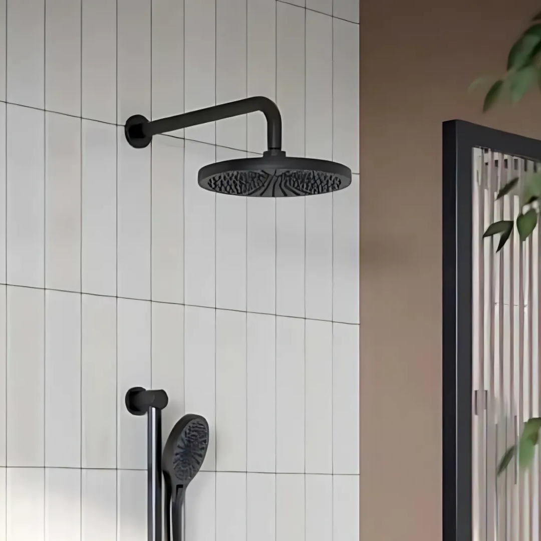 Thermostatiche inbouw regendoucheset Valencia - Air shower II - Graphite