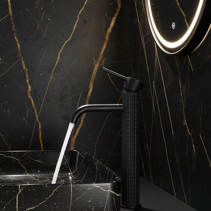 Hoge wastafelkraan Angelica - Matte black - 30,5 × 5,5 × 19 cm