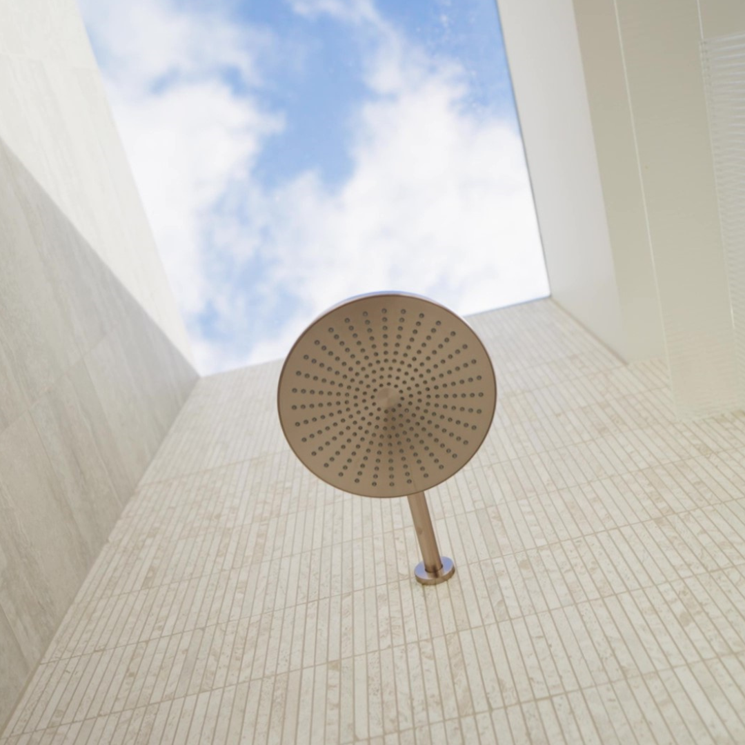 Gebogen wandarm Valencia - Brushed bronze - 337,5 mm