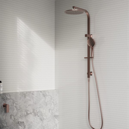 Regendoucheset Portofino - Brushed bronze - Met inbouwmengkraan