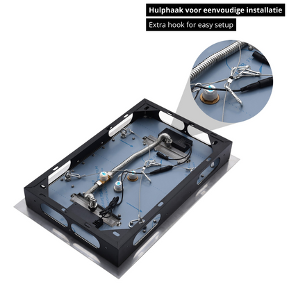 5-in-1 Thermostatische Inbouw Regendoucheset Julia – Bluetooth & Speakers – LED Verlichting – Massagejets - Brushed gold