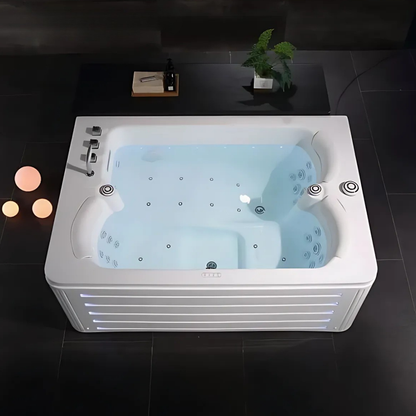 Opbouw Massagebad – Miami – Glans Wit – 192x130x75 cm