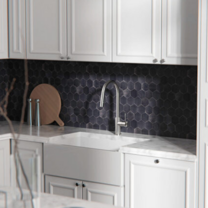 Keukenkraan Valencia – Uittrekbaar met sprayfunctie – Brushed nickel