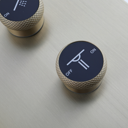 Douchepaneel Elena - LED - Digitaal display - Brushed gold - 145 × 18 × 65 cm