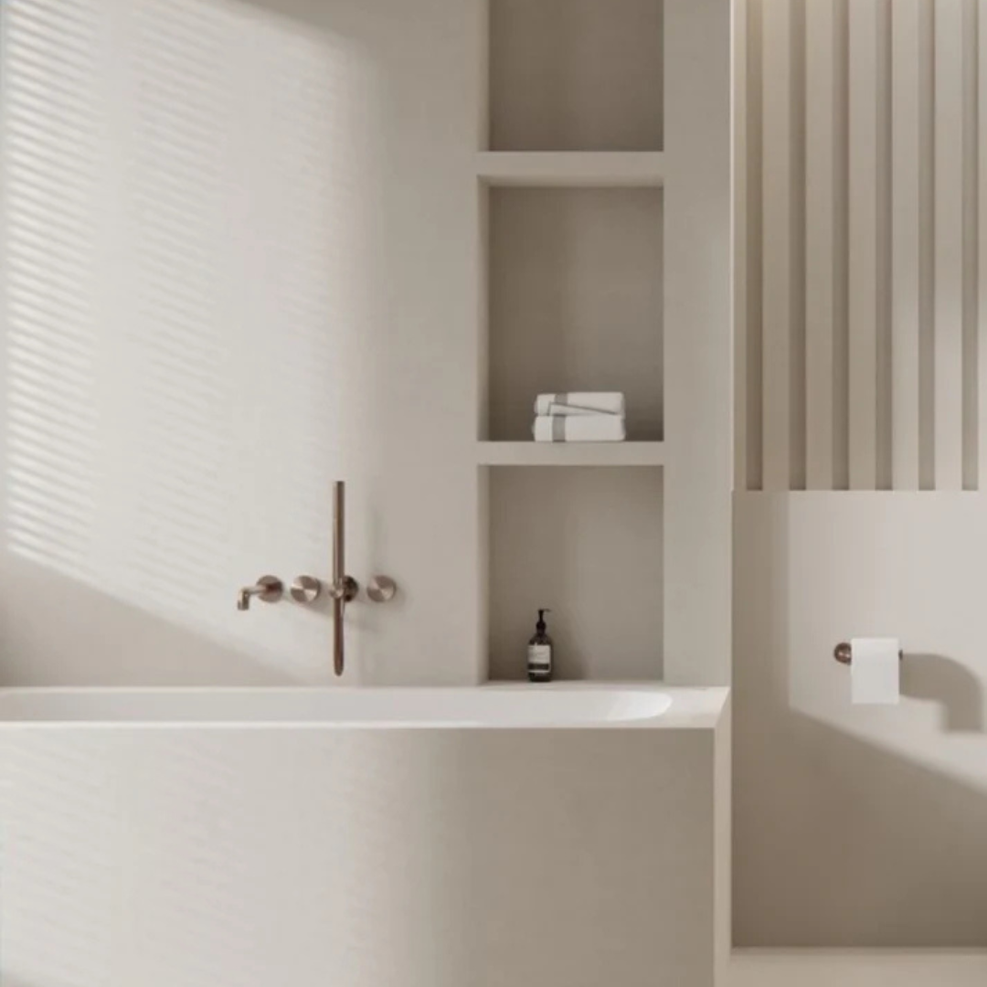 Inbouw badmengkraan Valencia - Staafhanddouche en uitloop - Zonder achterplaat - Brushed nickel