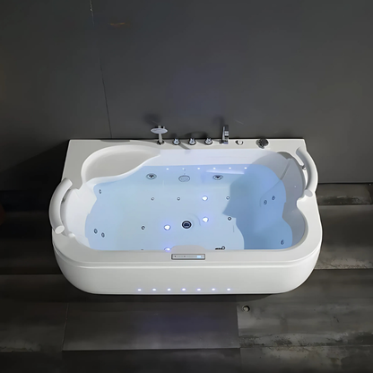 Opbouw Massagebad – Verona – Glans Wit – 180x113x68 cm