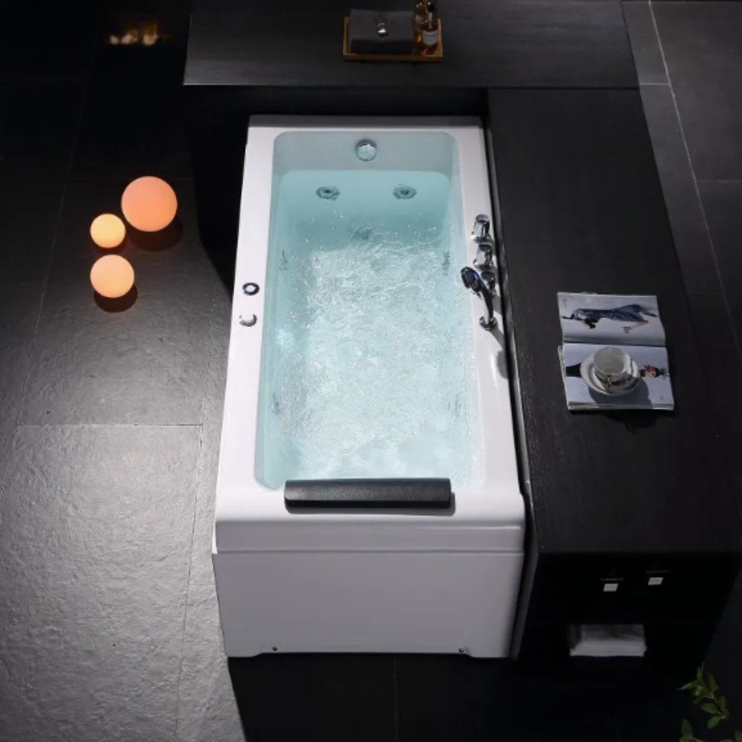 Opbouw Massagebad – Vienna – Glans Wit – 170x78x64 cm