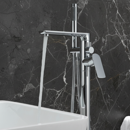 Vrijstaande badkraan Emilia - Chrome - 88 × 22 × 16 cm