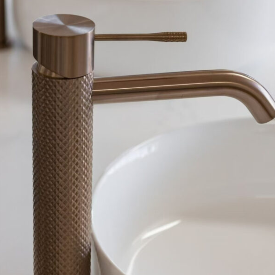 Hoge wastafelkraan Valencia - 1-Gats - Brushed bronze