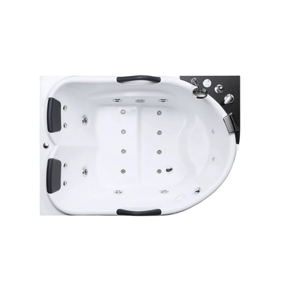 Hoekbad Massagebad – Oliver – Glans Wit – 176x123x82 cm