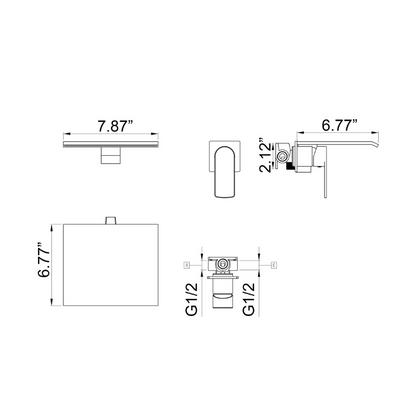 Inbouw wastafelkraan Louise - Mat zwart