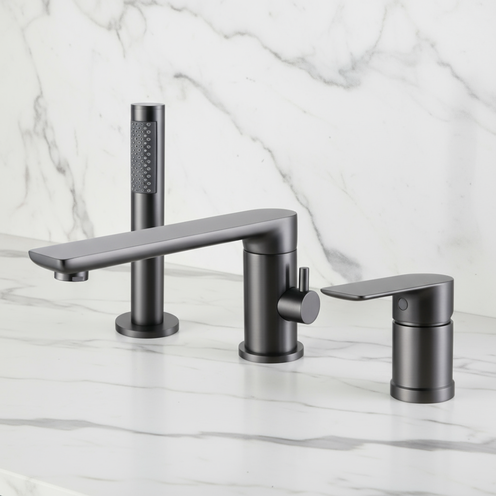 Opbouw badkraan Vero – Gunmetal grey - 21,6 × 24 × 19,5 cm