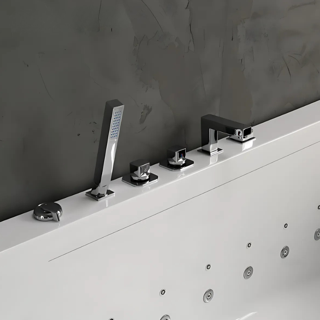 Opbouw Massagebad – Dubai – Glans Wit – 160x110x60 cm