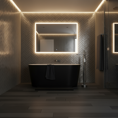 Vrijstaande badkraan Emilia - Gunmetal grey - 88 × 22 × 16 cm