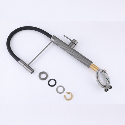 Semi-professionele Keukenkraan Angelica – Uittrekbare Uitloop – Gunmetal Grey - 52.9 × 24.9 × 5.5 cm