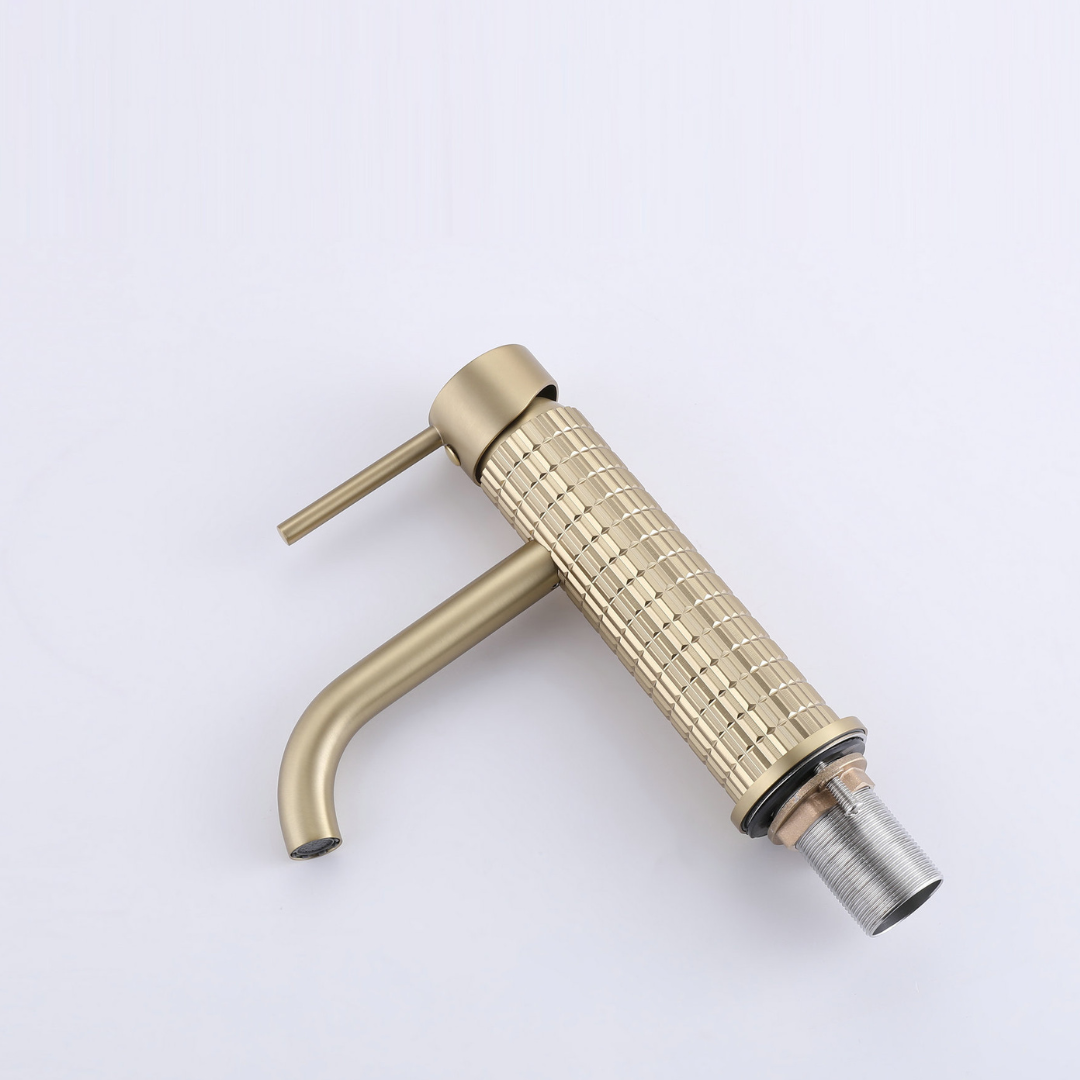 Opbouw wastafelkraan Angelica - Brushed gold - 15.9 × 12.2 × 5.5 cm