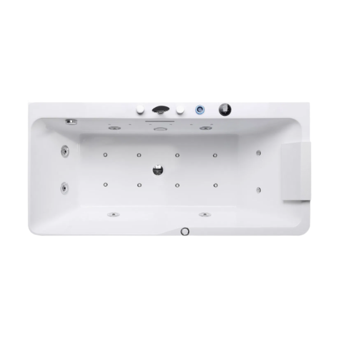 Vrijstaand Massagebad – Monaco – Glans Wit – 160x75x63 cm