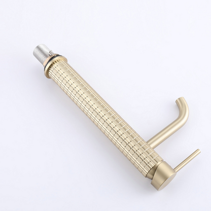 Hoge wastafelkraan Angelica - Brushed gold - 30,5 × 5,5 × 19 cm