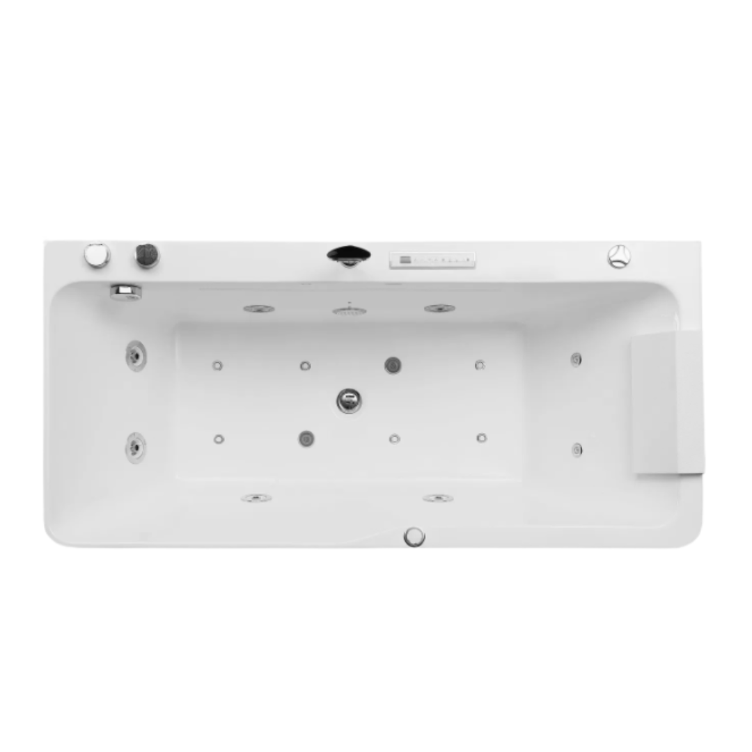 Opbouw massagebad - Marbella - Glans wit - 180x90x62 cm